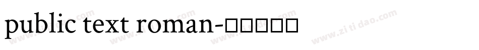 public text roman字体转换
